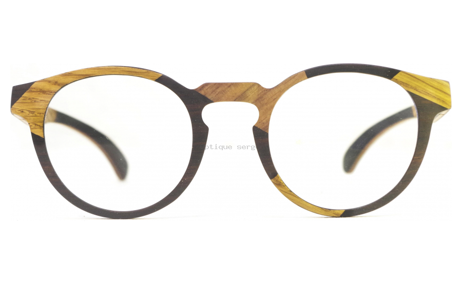 Lunette de vue en bois de la marque PSIR modèle La Bordelaise, une